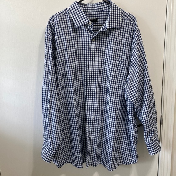 Mens Rochester Long Sleeve Button Up Egyptian Cotton Non Iron Shirt - Picture 1 of 7